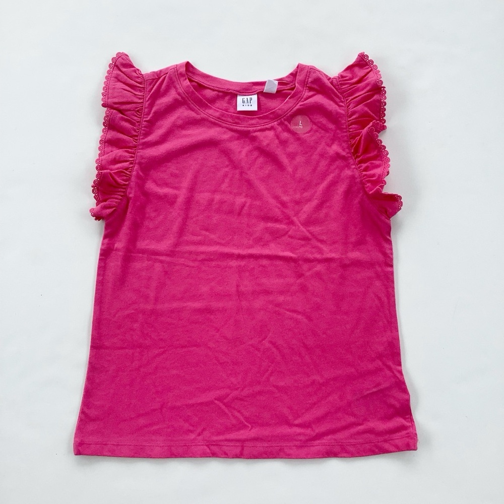 GAP Bright Pink Flutter Sleeve Tank